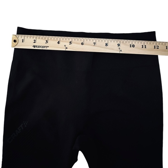 Craft Black M/L Leggings Athletic Mid Weight Stretch Workout Running Jogging - Picture 4 of 9